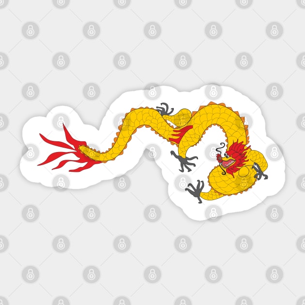 Golden Dragon Sticker by Alekvik